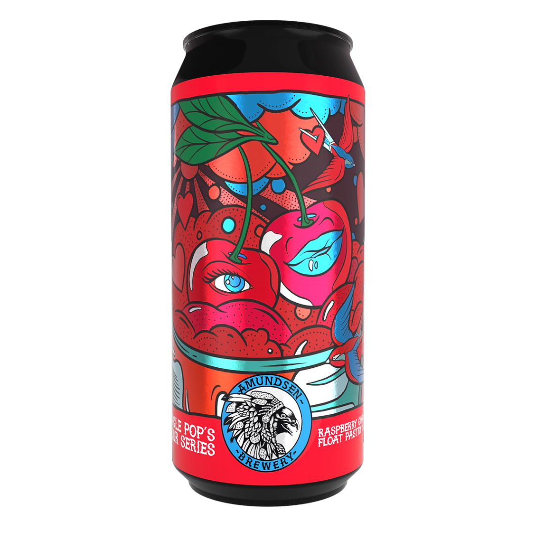 Amundsen Uncle Pops Raspberry Christmas Float Pastry Sour 440ml Can