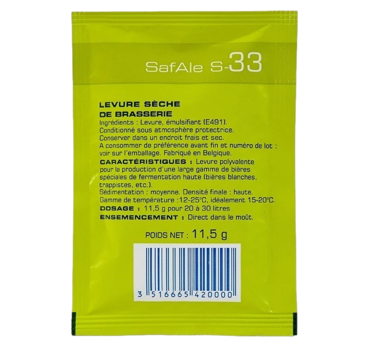 SafAle S-33 NEIPA & Belgian Ale Dry Yeast