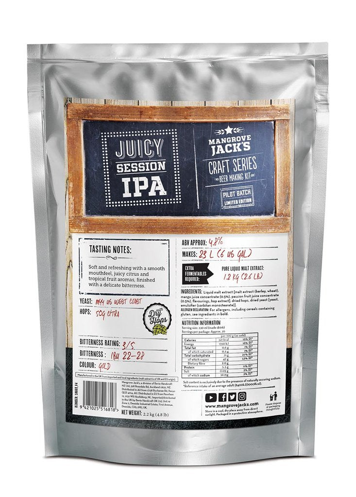 Mangrove Jack's Juicy Session IPA - 23L Extract Kit