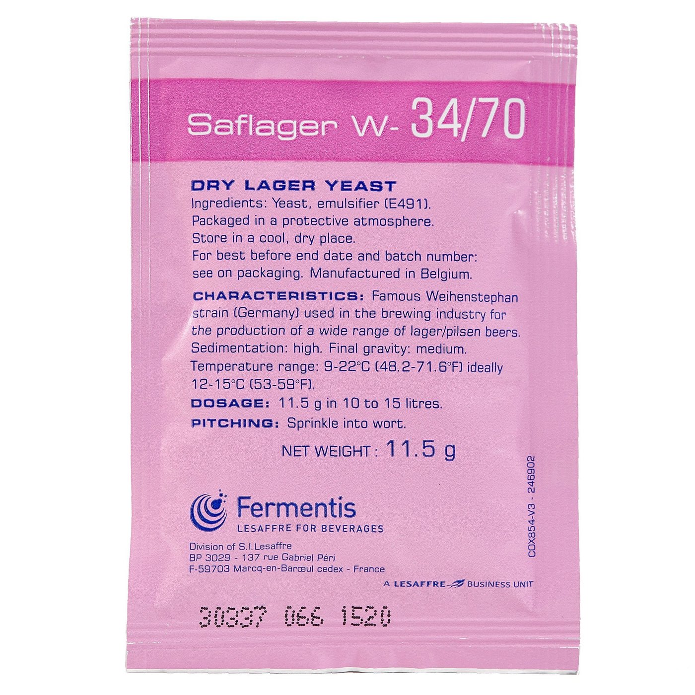 SafLager W-34/70 German Lager Dry Yeast